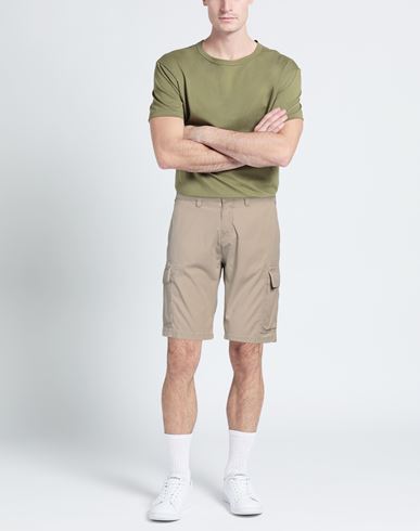Man Shorts & Bermuda Shorts Beige Size 32 Cotton, Elastane