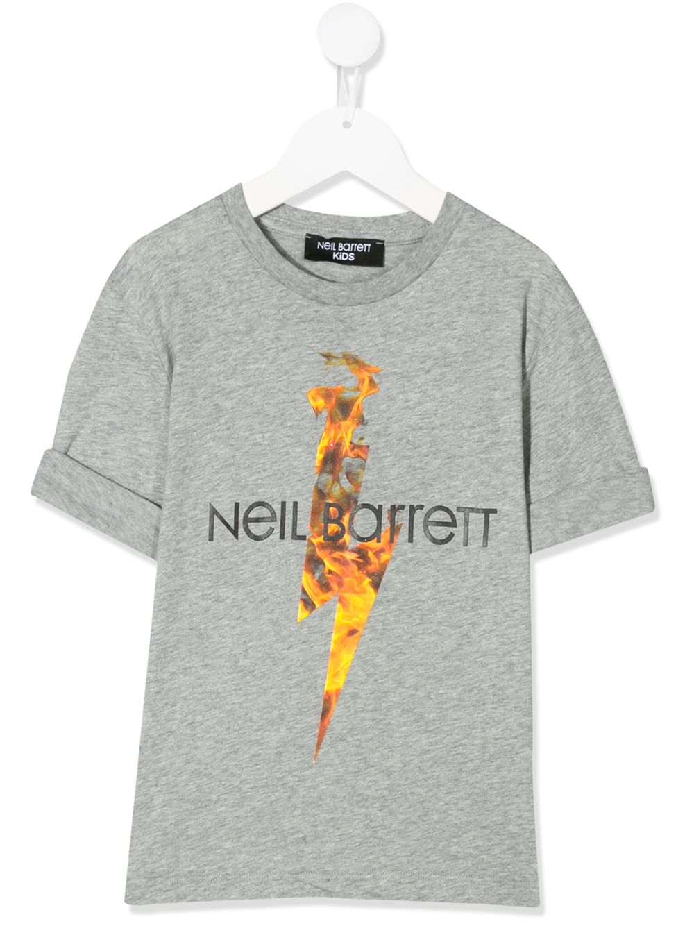 Fire print T-shirt - Grey