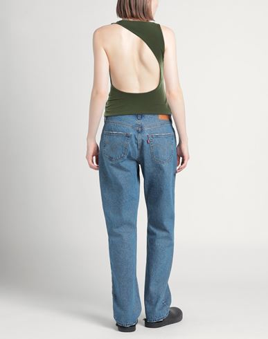 Woman Top Military green Size M Polyester, Elastane