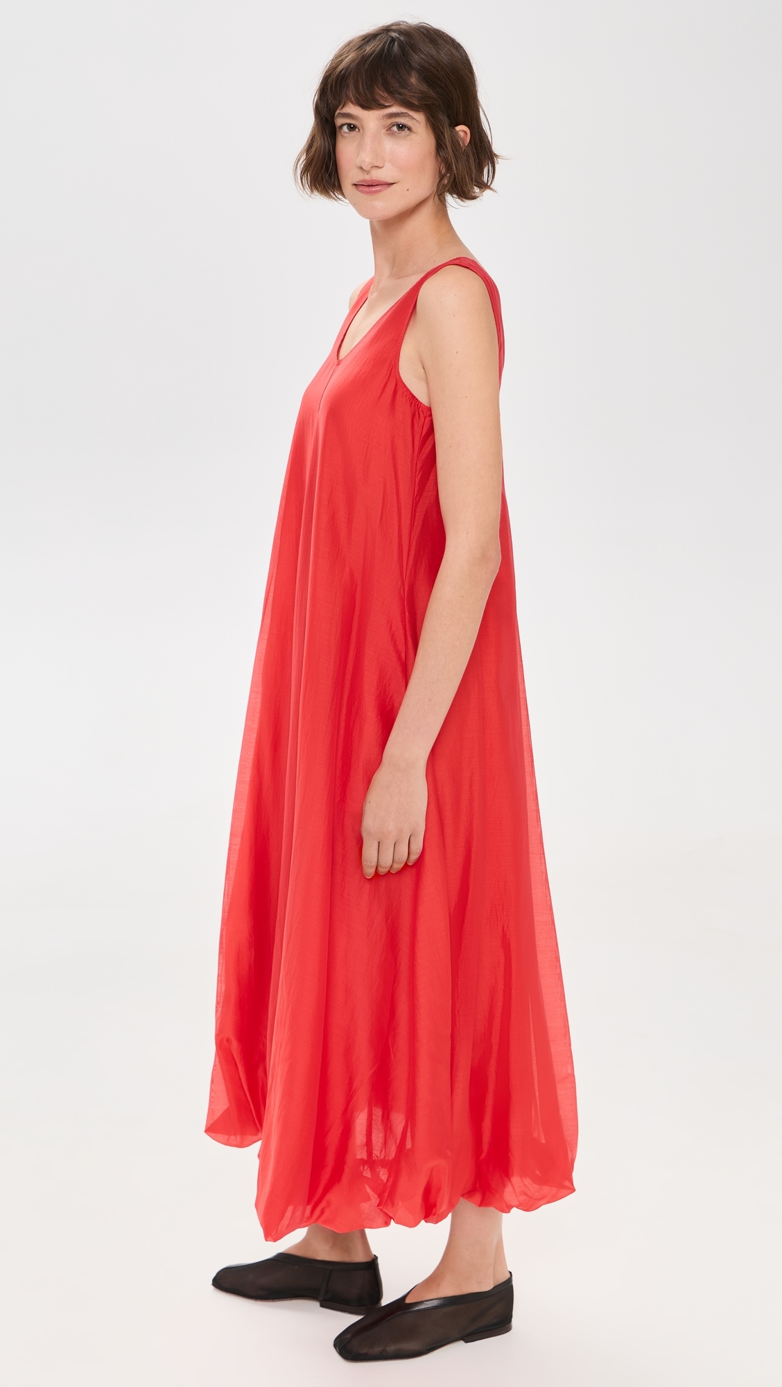 Long Balloon Dress Coral