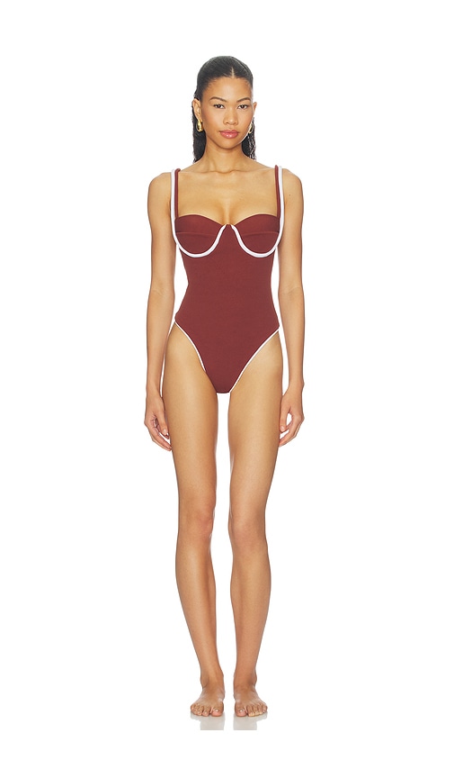 Nau Bikinis Corda Pin-up One Piece in Brown. - XS also in S