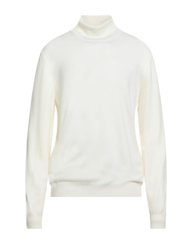 Man Turtleneck White Size 40 Virgin Wool, Viscose, Cashmere