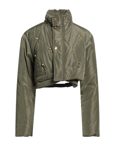 Woman Puffer Military green Size 8 Polyester