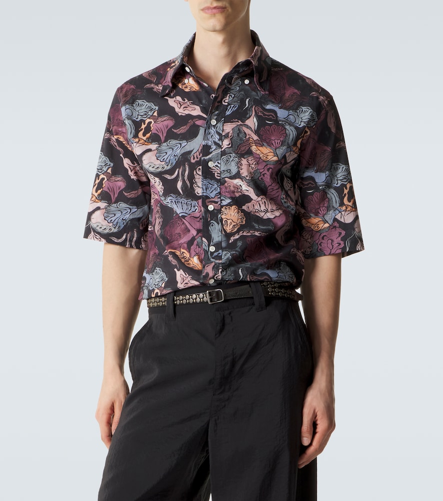 Floral cotton bowling shirt