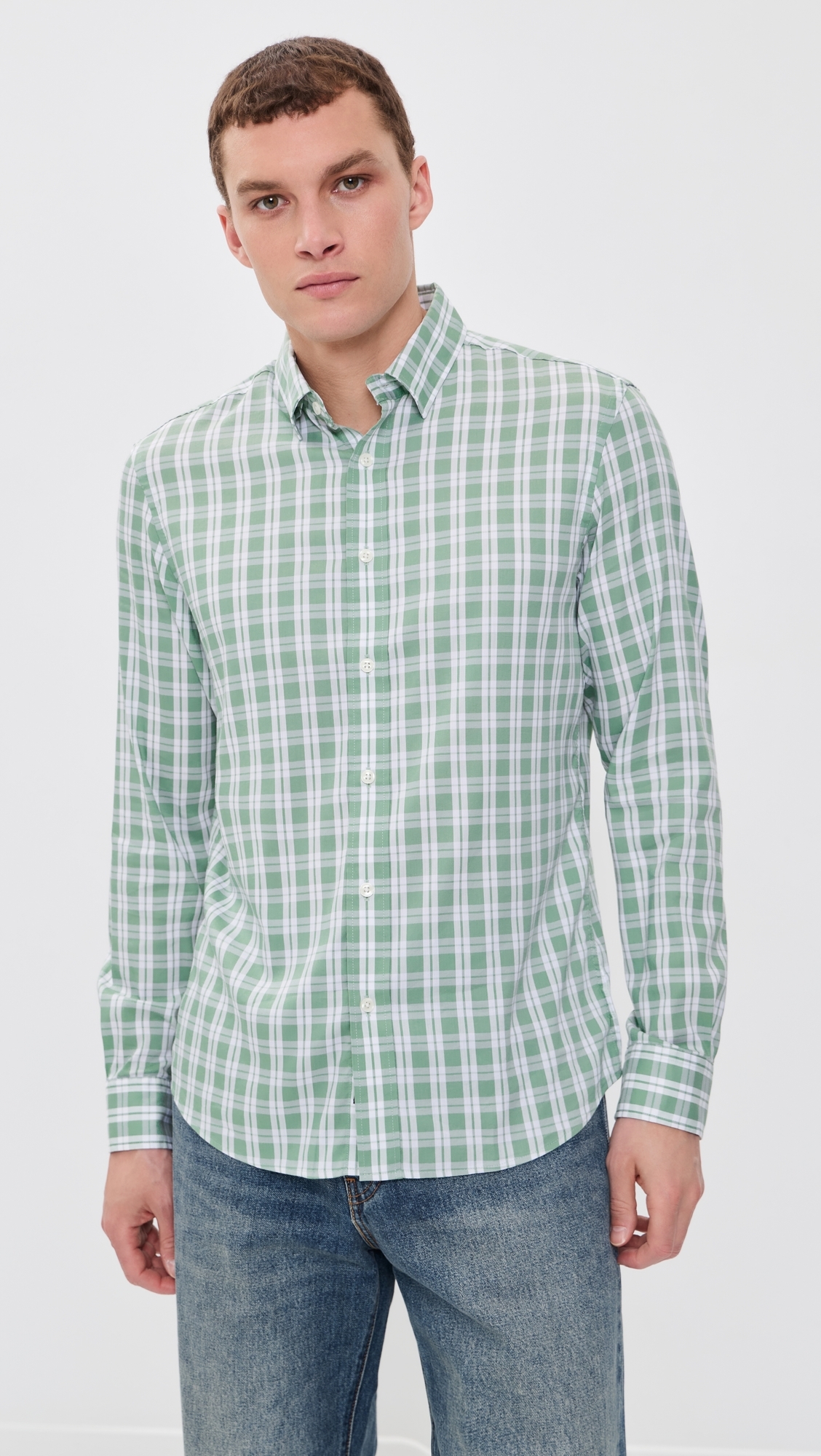 Movement Monterey Button Down Shirt Sage Isle Check