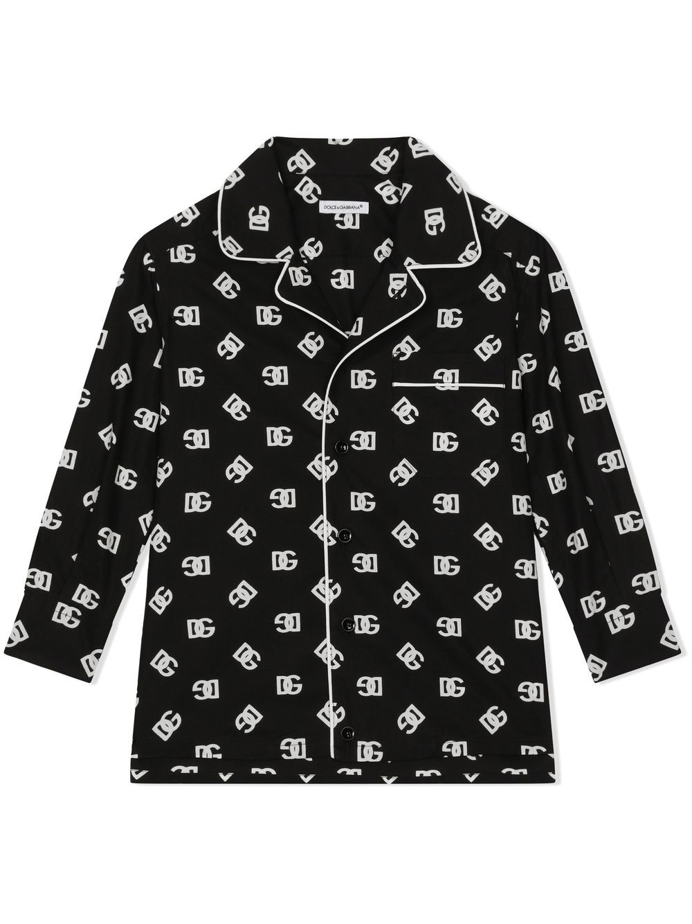 DG-logo pajama shirt - Black