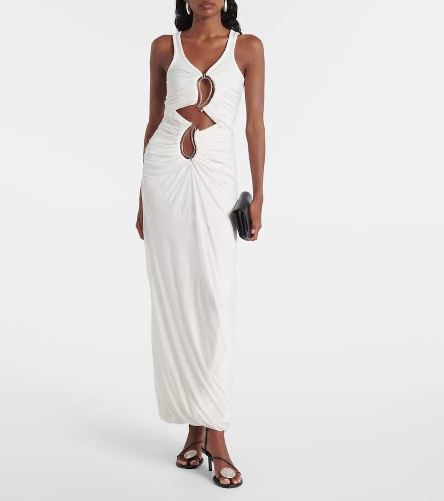 Paisley Disconnect cutout jersey maxi dress