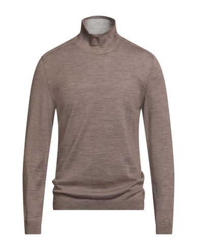Man Turtleneck Khaki Size XL Alpaca wool, Silk
