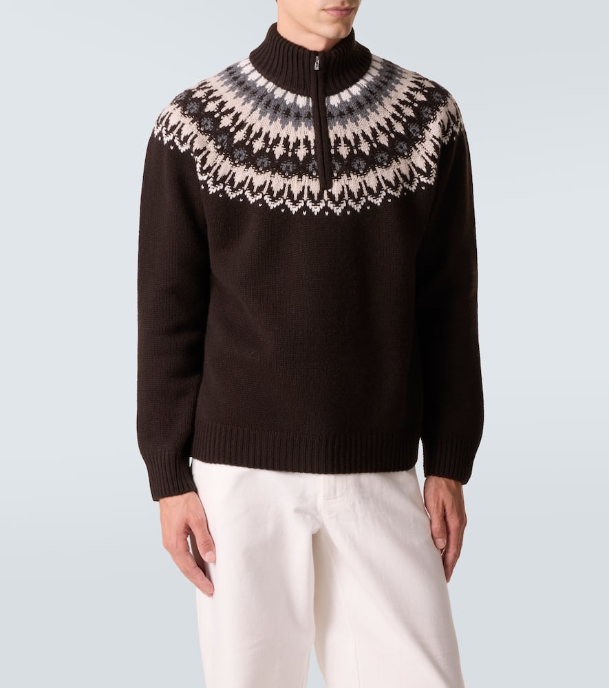 Mr Saint Gervais Fair Isle cashmere sweater