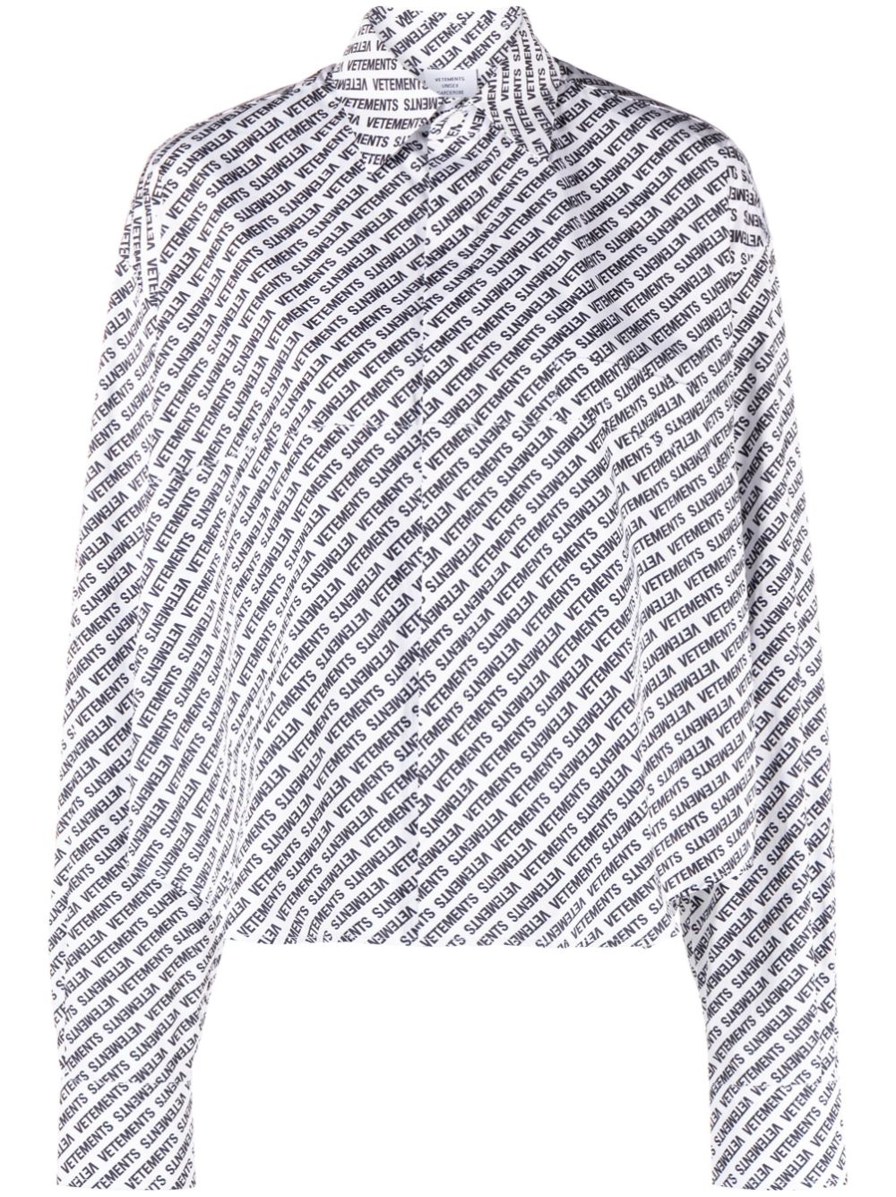Logo-print cotton shirt - White