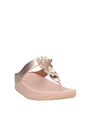 Woman Thong sandal Rose gold Size 5 Leather