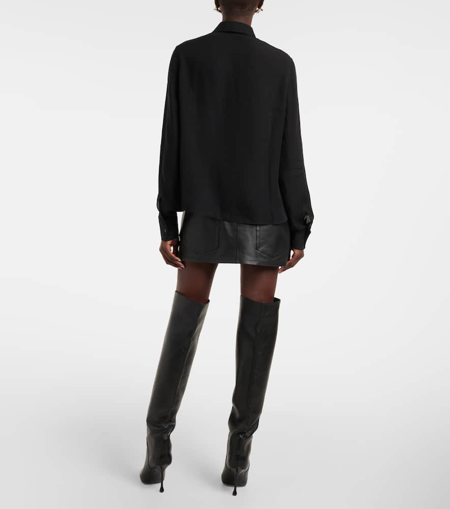 Wardrobe. NYC Tie-neck silk blouse