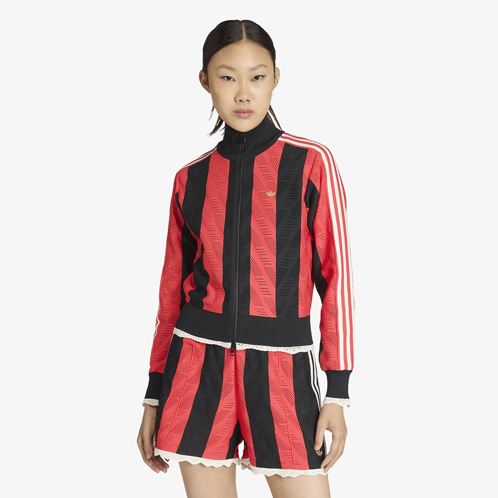 Sweatshirt adidas Firebird Tracktop Black/ Semi Lucid Red