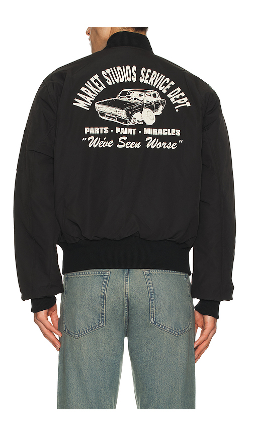 Market Handyman Reversible Bomber Jacket in Black. - S also in L, M, XL/1X