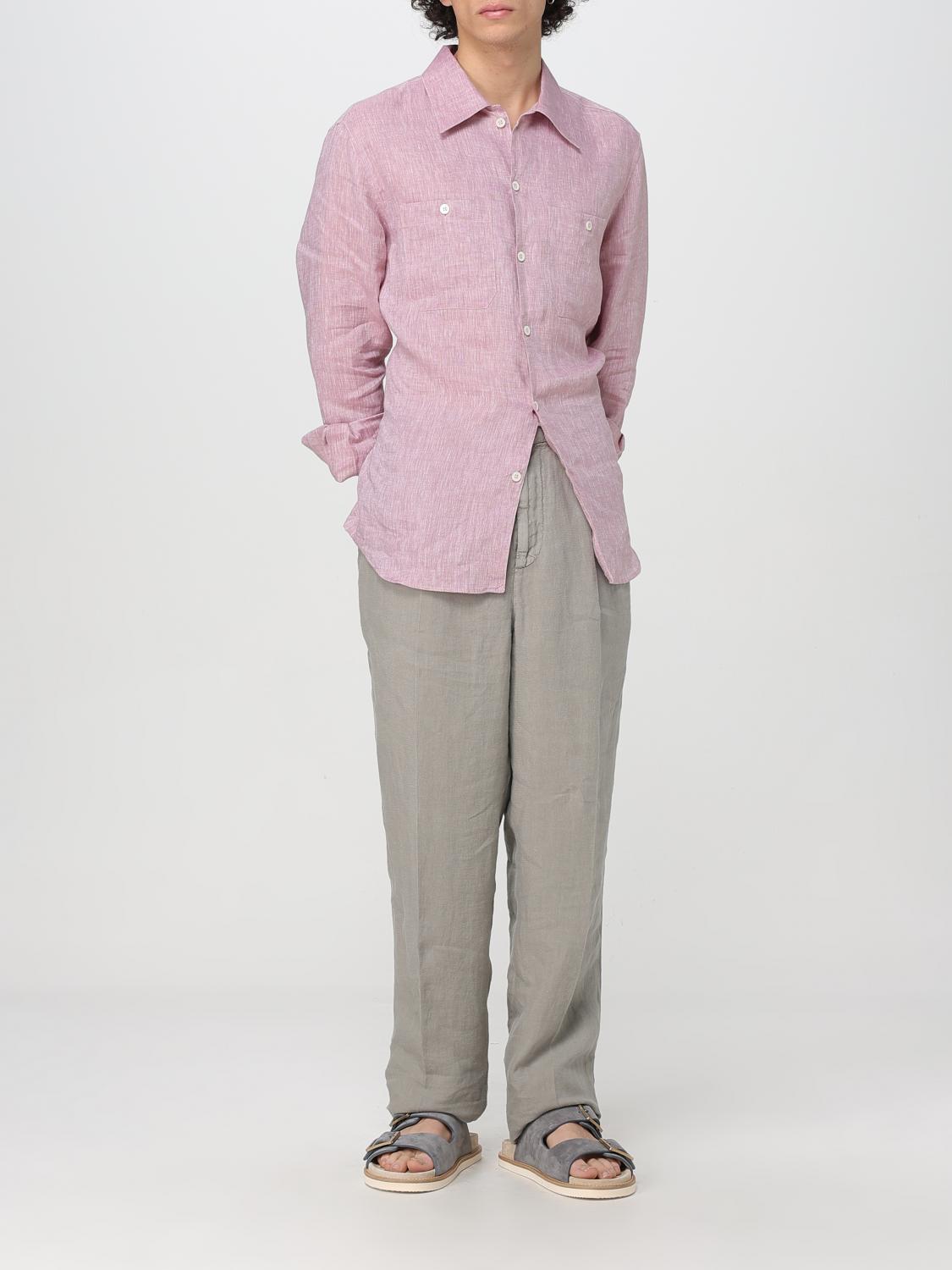 Straight-leg linen trousers - White