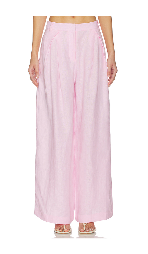 FAITHFULL THE BRAND Sofia Trouser in Pink. L. Also in M, S