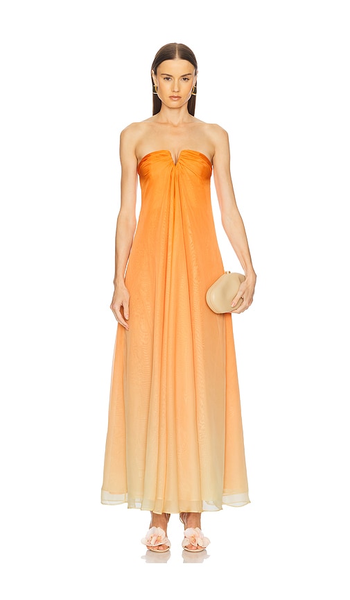 Cult Gaia Janelle Gown in Tangerine. 2. Also
