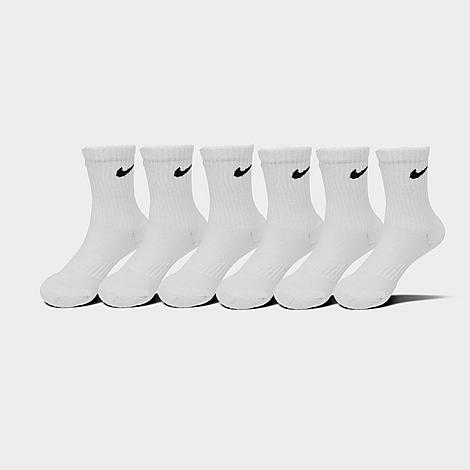 Kids Toddler Dri-FIT Crew Socks (6-Pack) in White