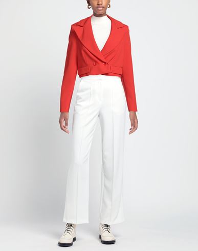 Woman Blazer Coral Size 4 Polyester, Elastane
