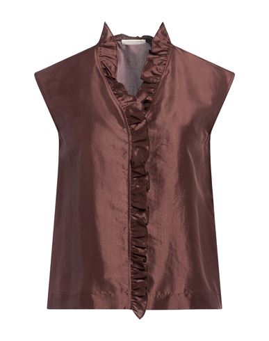 Woman Top Chocolate brown Size 4 Silk