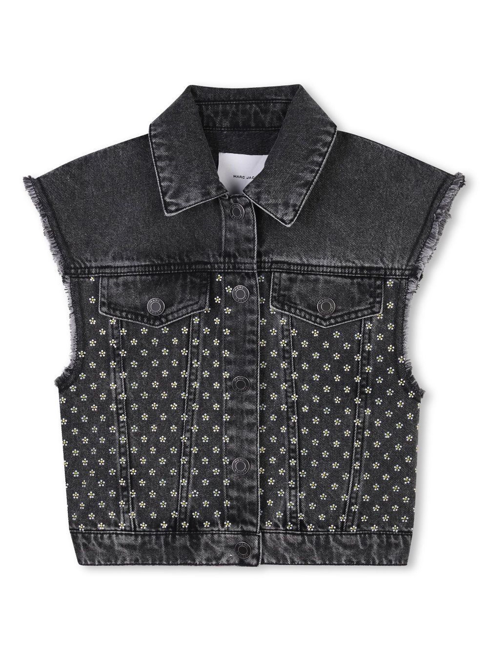 Rhinestone-embellished vest - Grey
