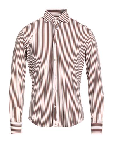 Man Shirt Chocolate brown Size 15 ½ Nylon, Elastane