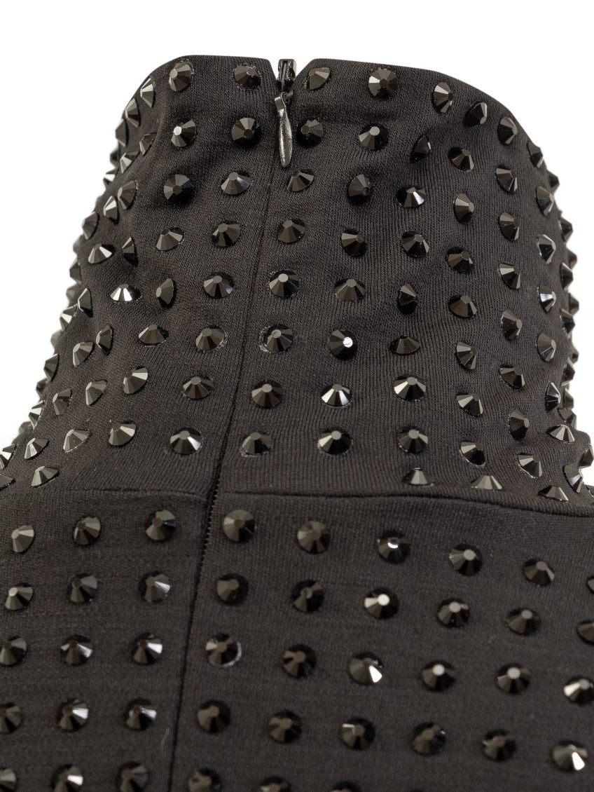 Embellished Turtleneck Mini Dress