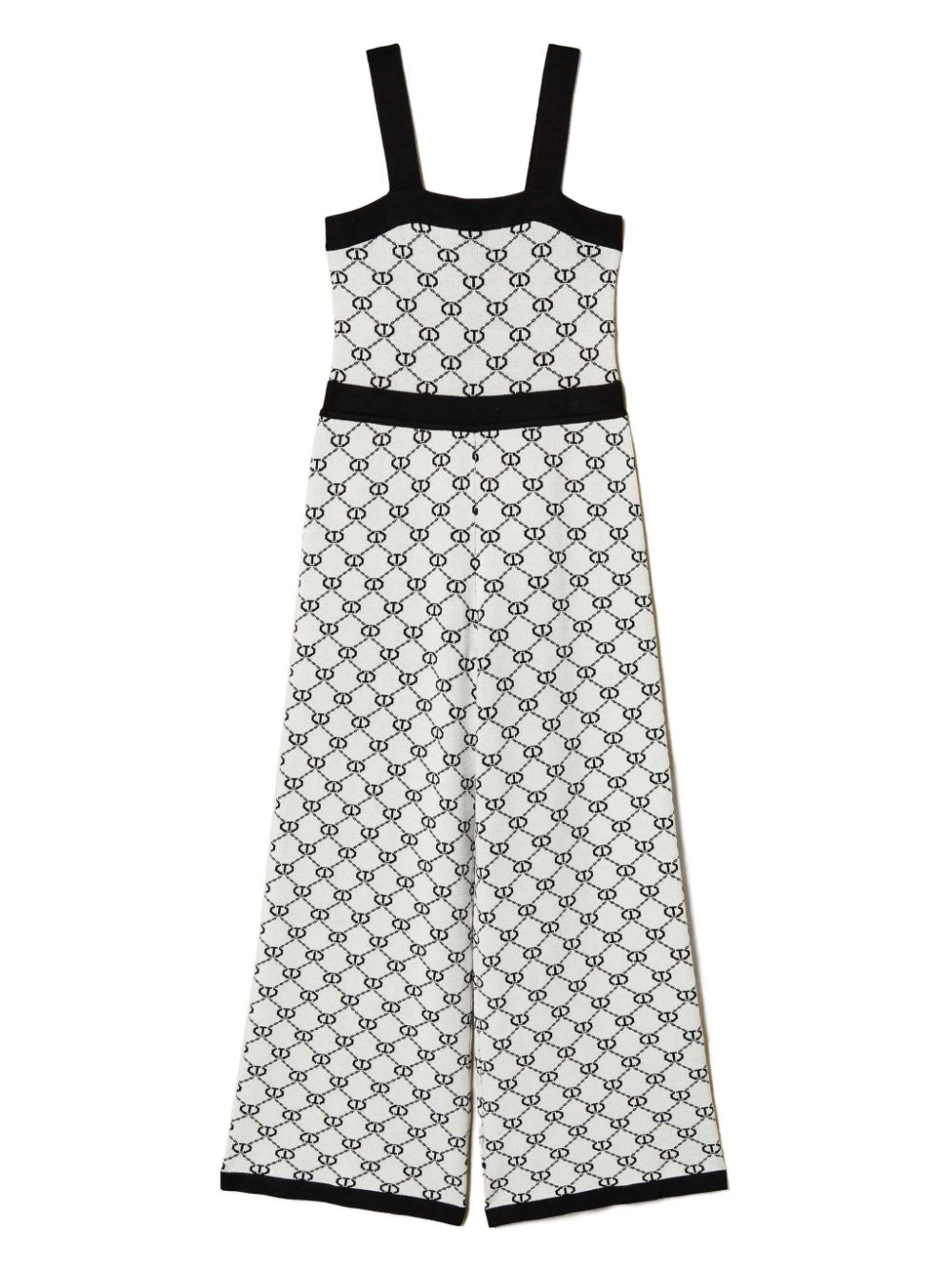 Logo-intarsia jumpsuit - White