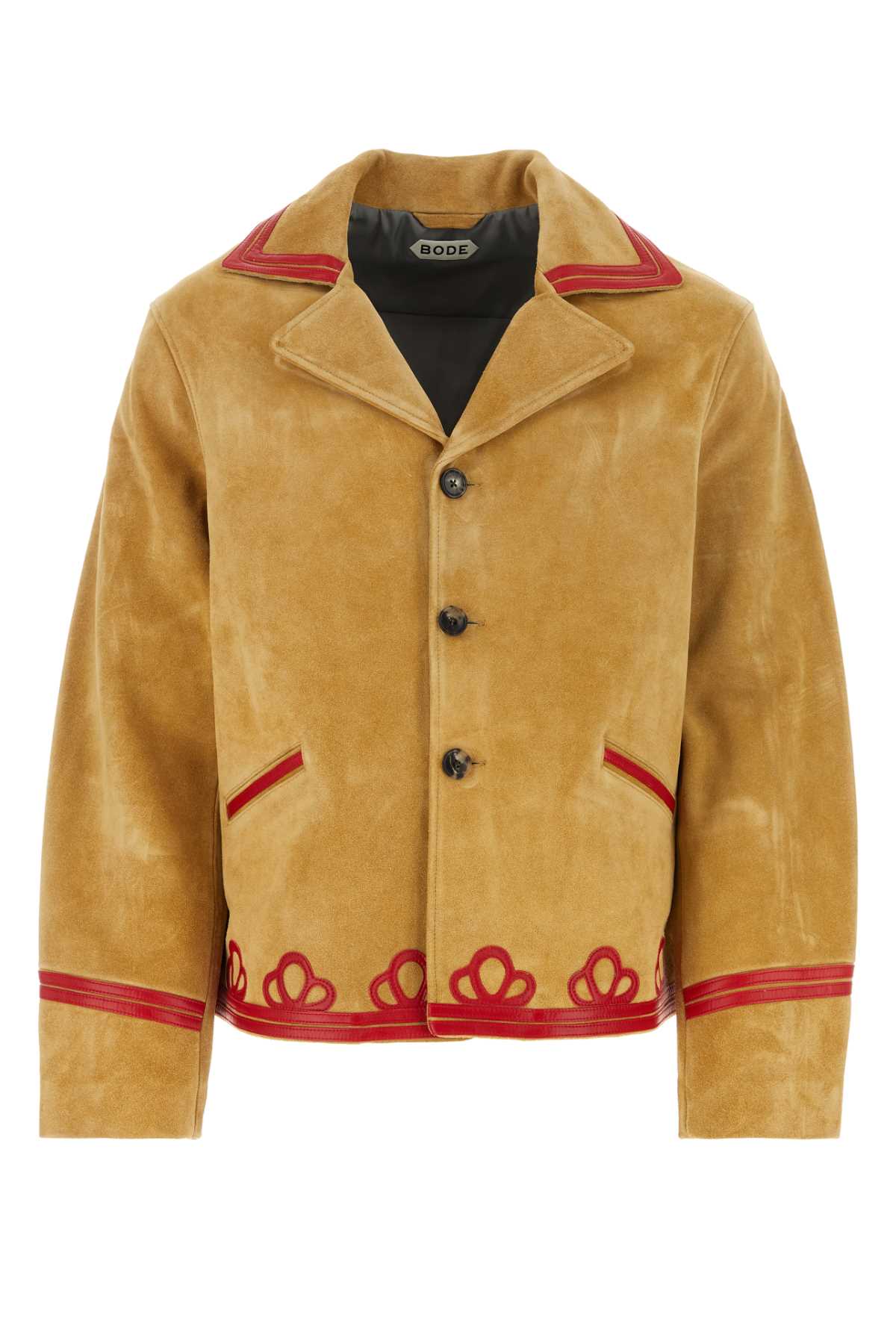 Camel Suede Trefoil Jacket