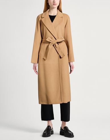 Woman Coat Camel Size 6 Wool, Polyester, Acrylic