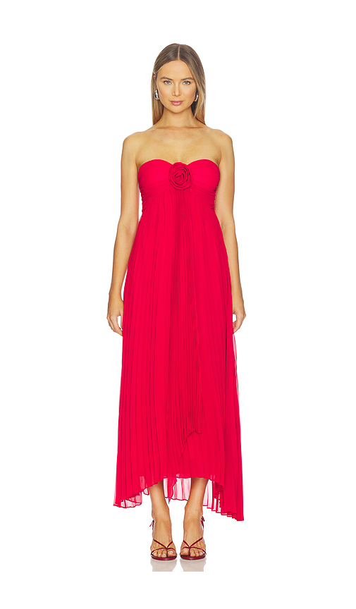 Line & Dot Carolyn Maxi Dress in Red. L. Also in S