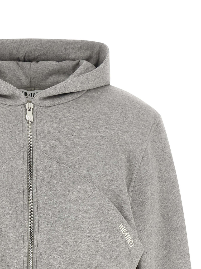 Logo-embroidered Zip-up Hoodie