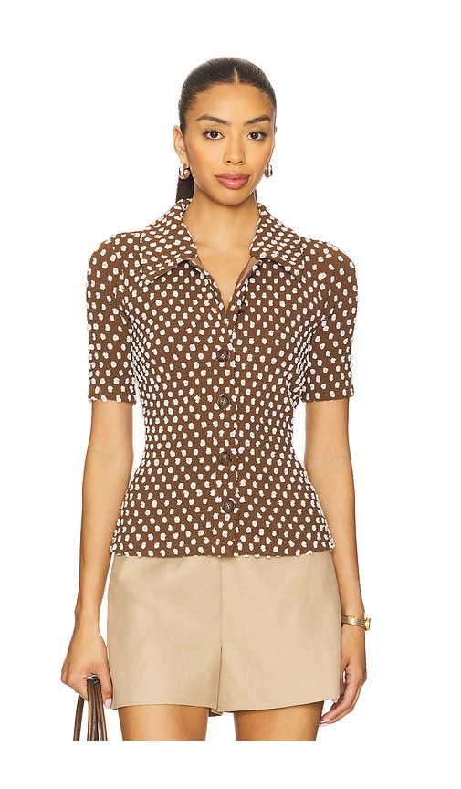 Maude Club TOP À MANCHES COURTES TEDDY en Brown.  L. Also en