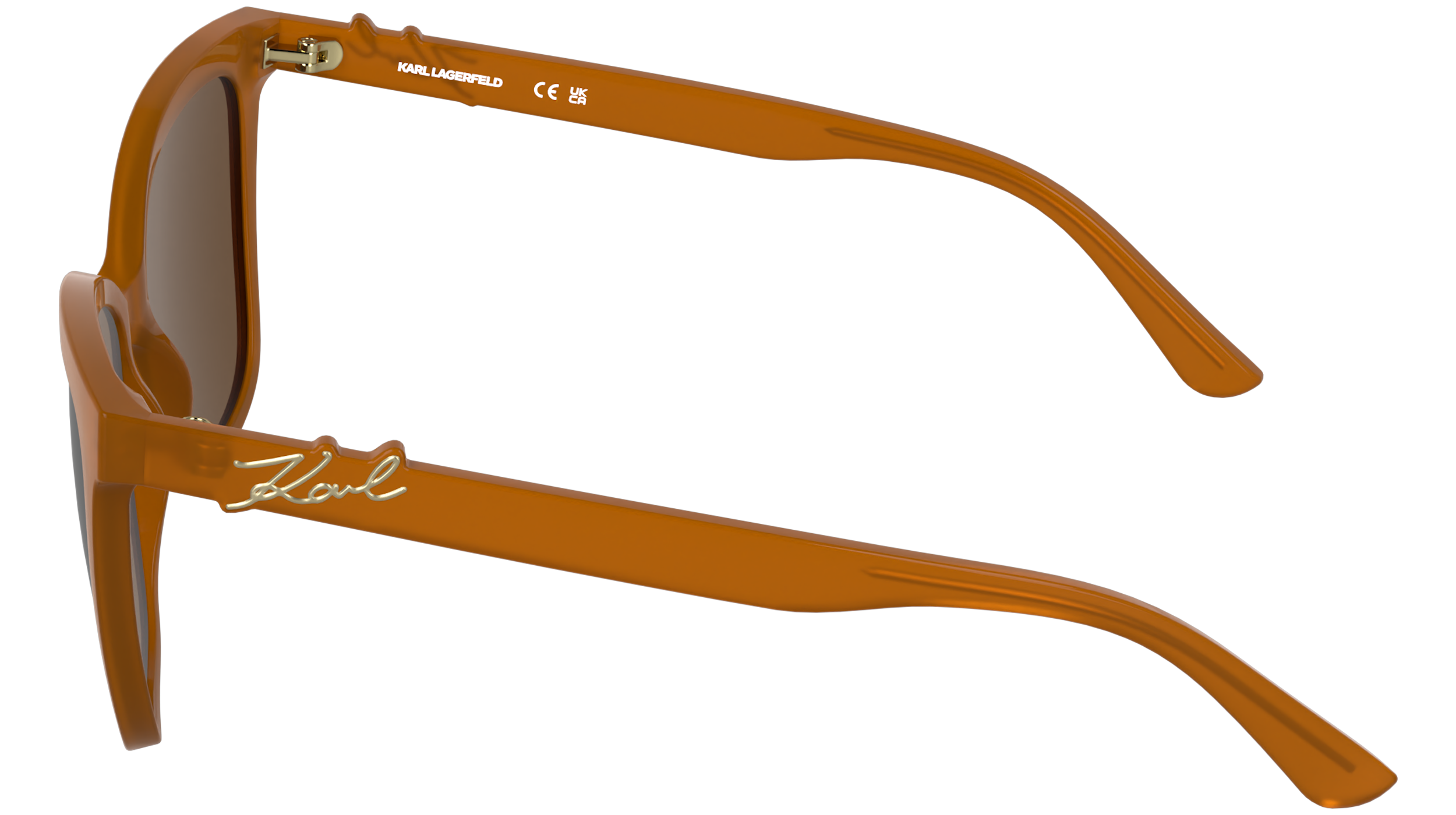 Karl Lagerfeld Vrouw Karl Lagerfeld KL6223S 800 Zonnebrillen Bio-geïnjecteerd Oranje Bruin Kwadraat Normaa
