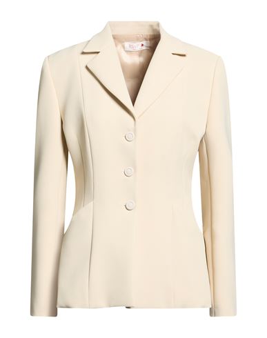 Woman Blazer Beige Size 10 Polyester, Elastane