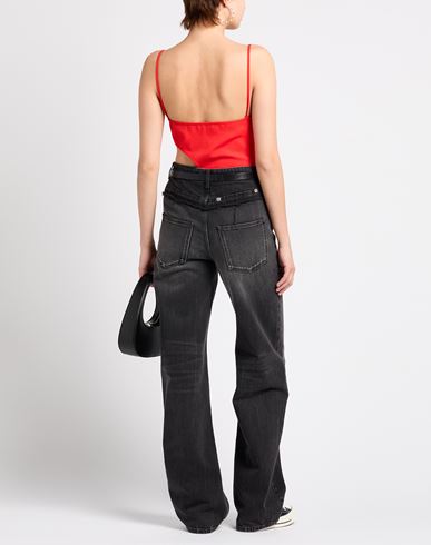 Mugler Woman Bodysuit Red Size XS Viscose, Polyester