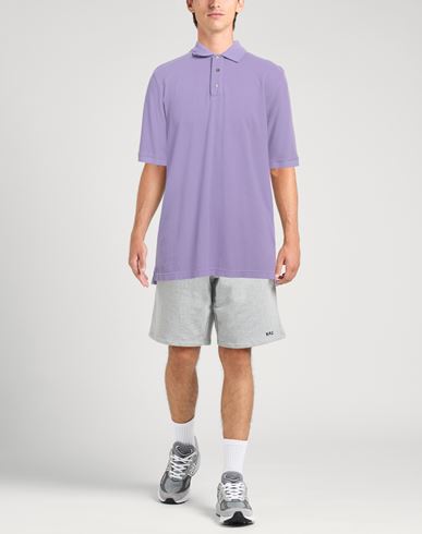 Alpha Studio Man Polo shirt Lilac Size 46 Cotton