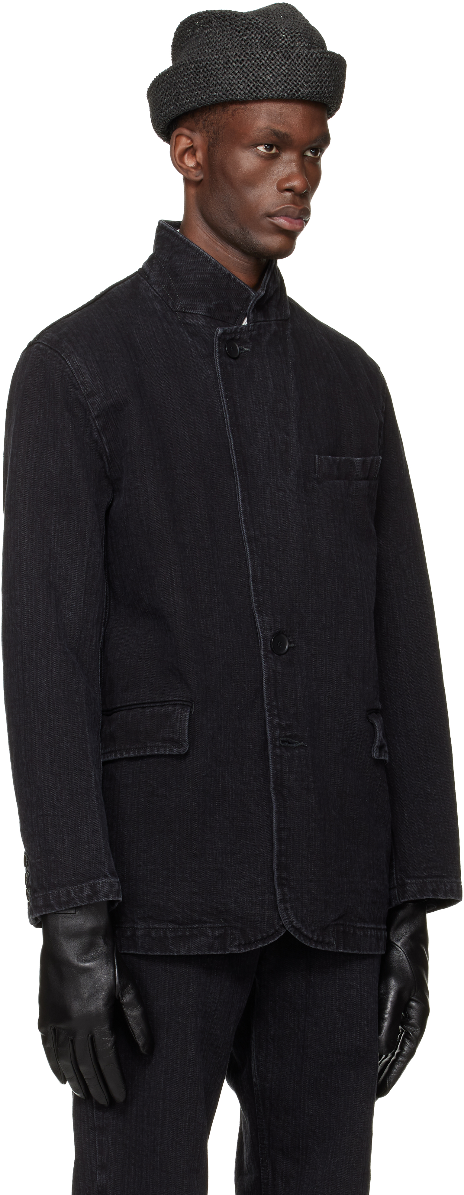 Black Washed Denim Jacket