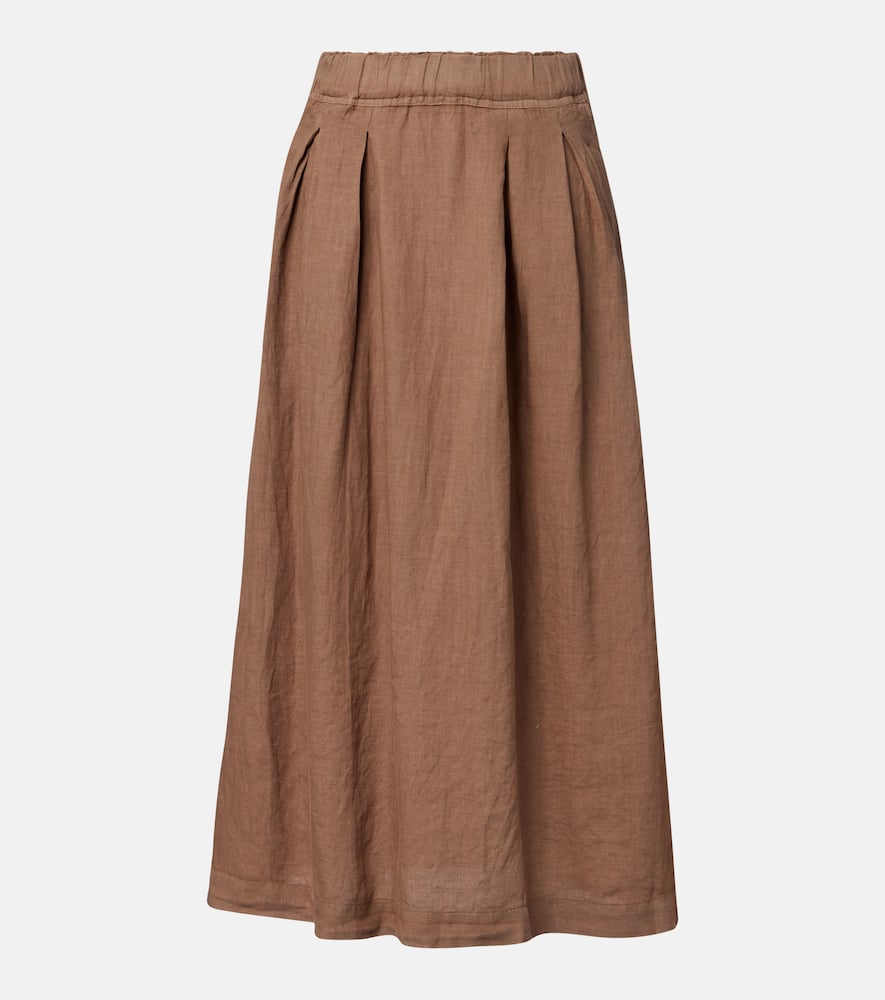 Linda linen maxi skirt