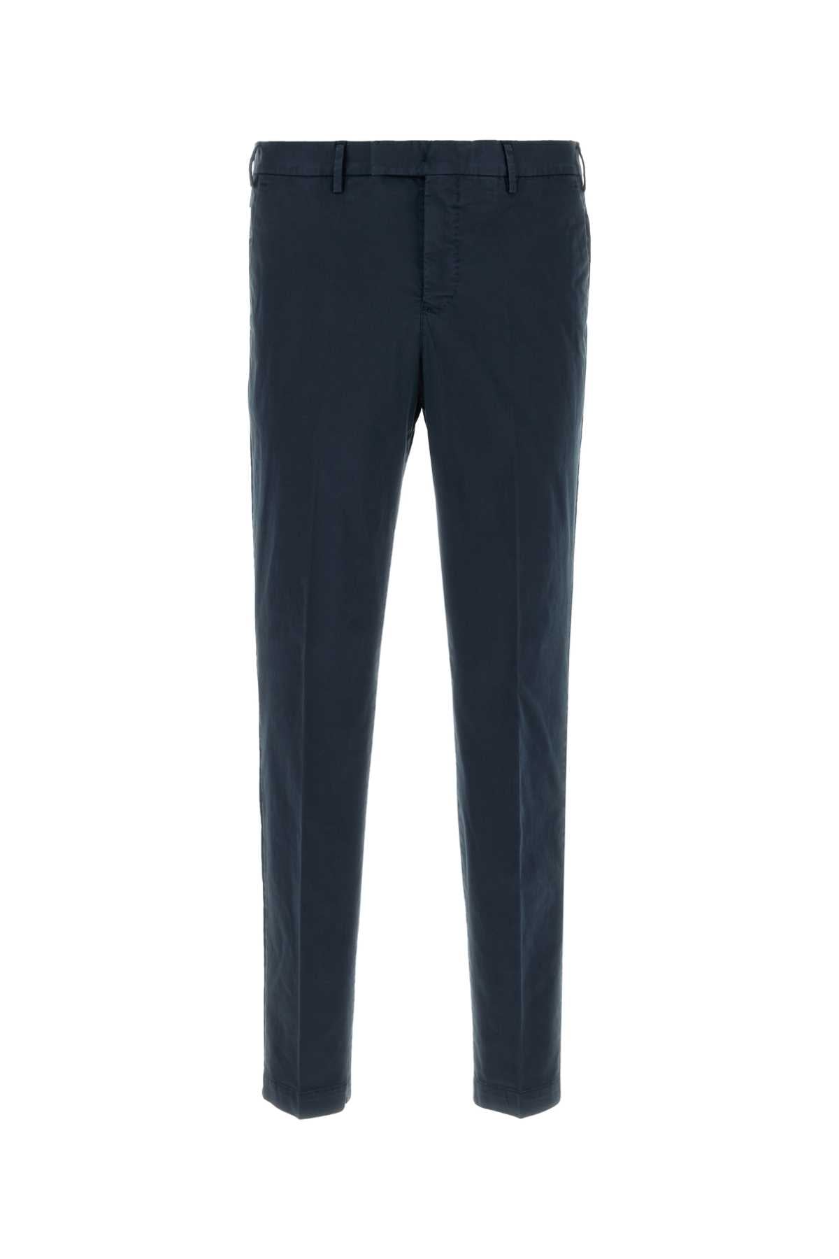 Stretch Cotton Trousers — Navy