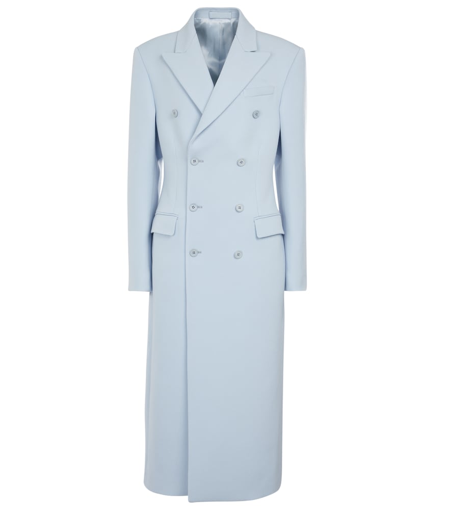 Double-breasted wool coat