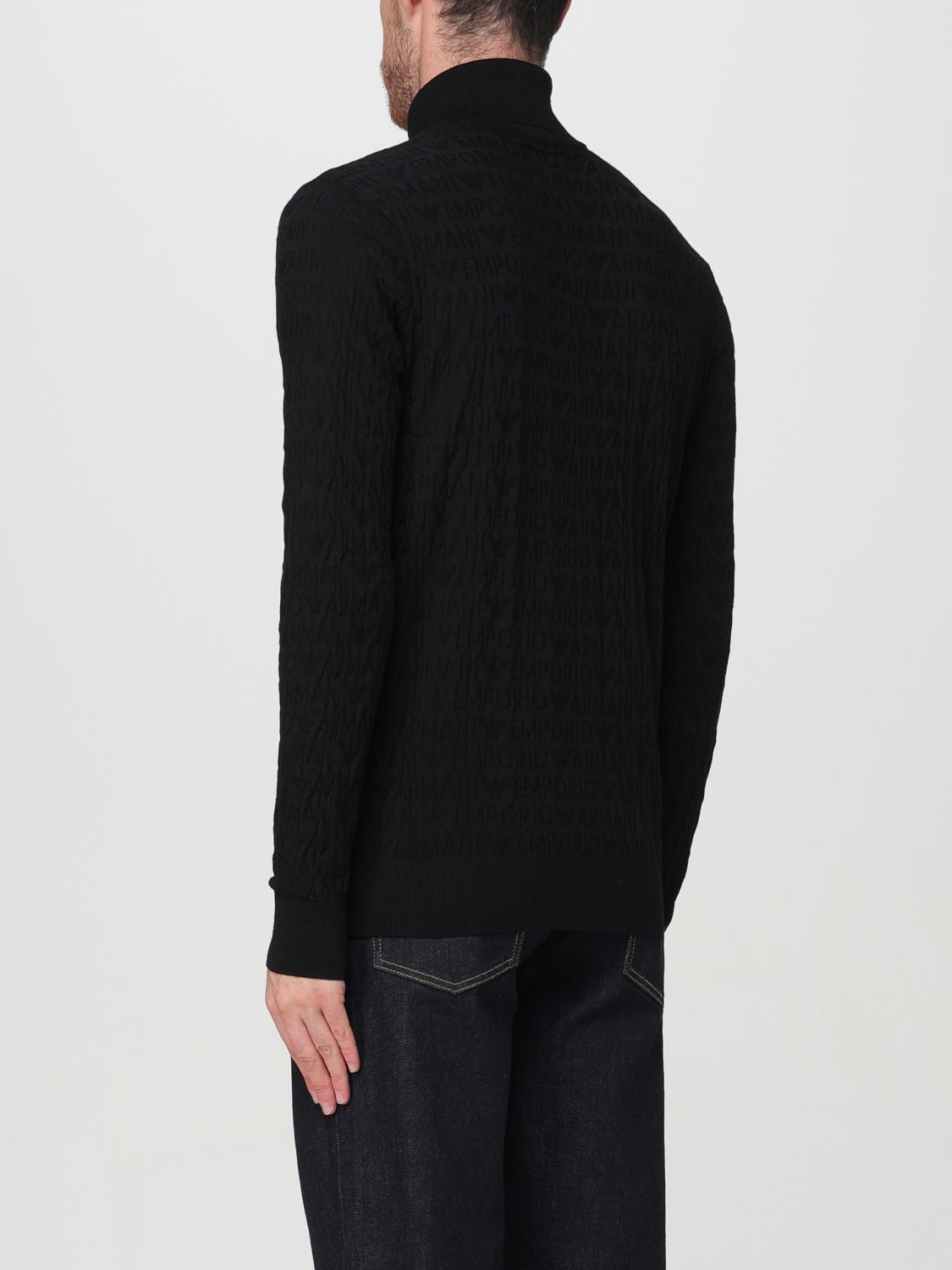 Logo-jacquard turtleneck jumper - Black