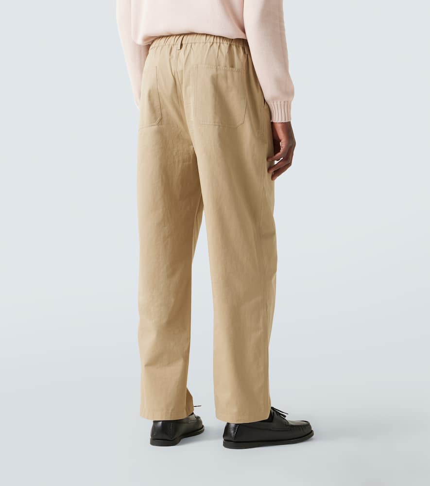 Cotton straight pants