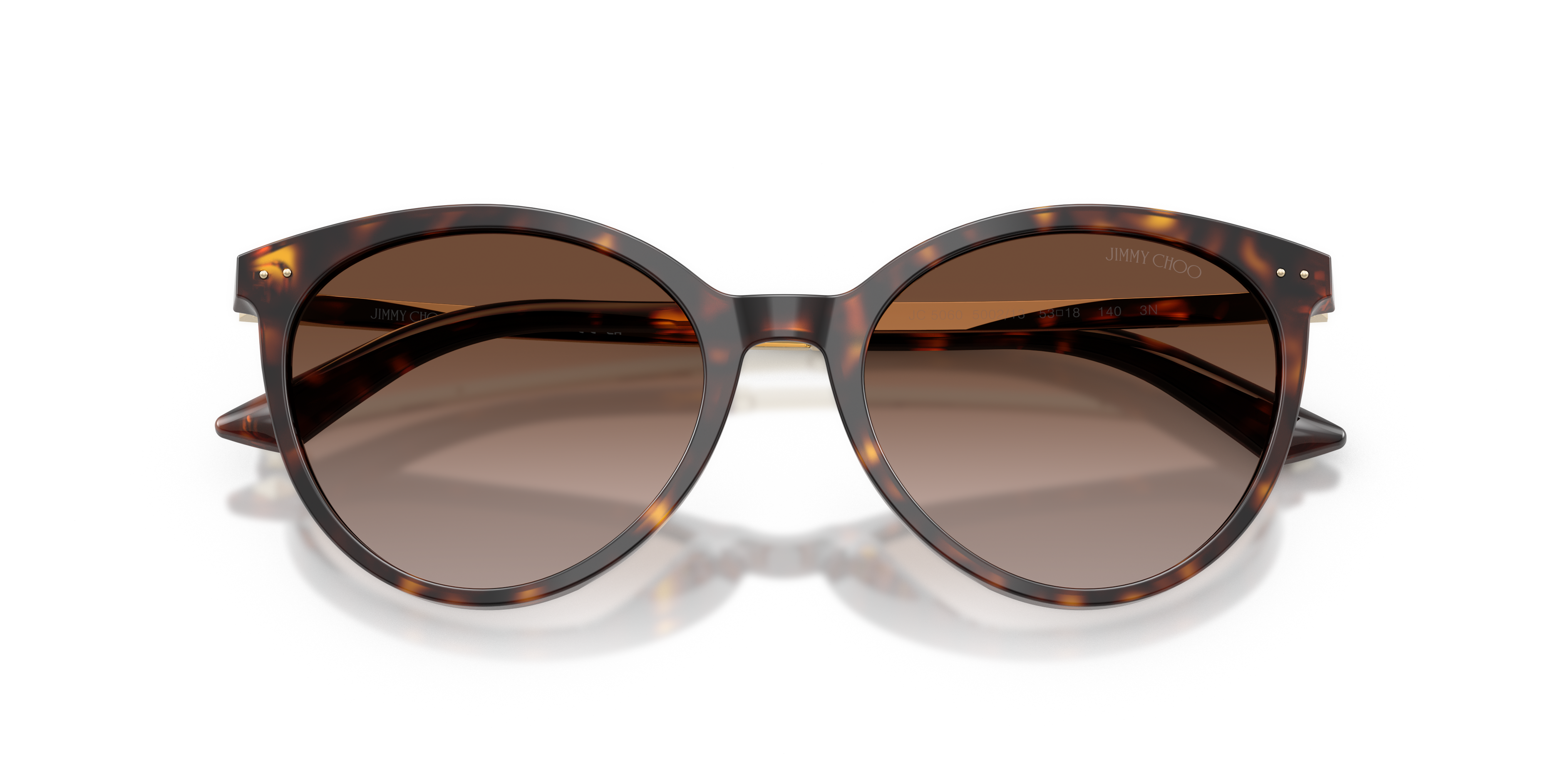 Jimmy Choo Donna Jimmy Choo JC5060 500213 Occhiali da sole Acetato Tartaruga Marrone Pantos Normale Sfumato