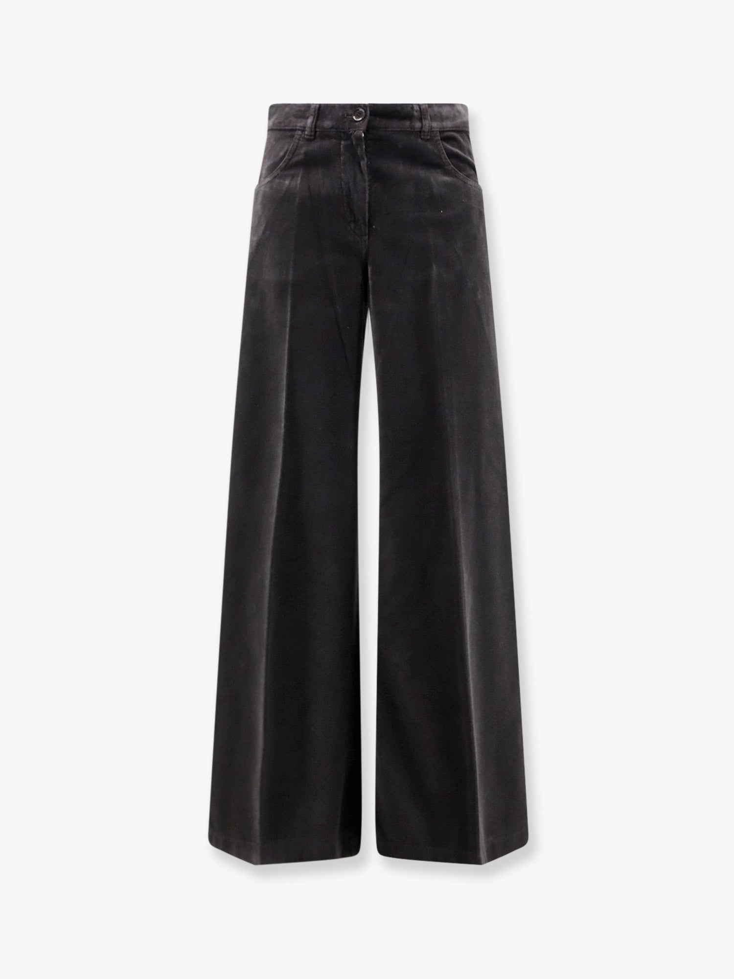 Cotton Velvet Trousers — Brown