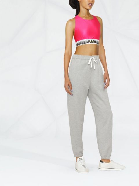 Logo-print cropped top