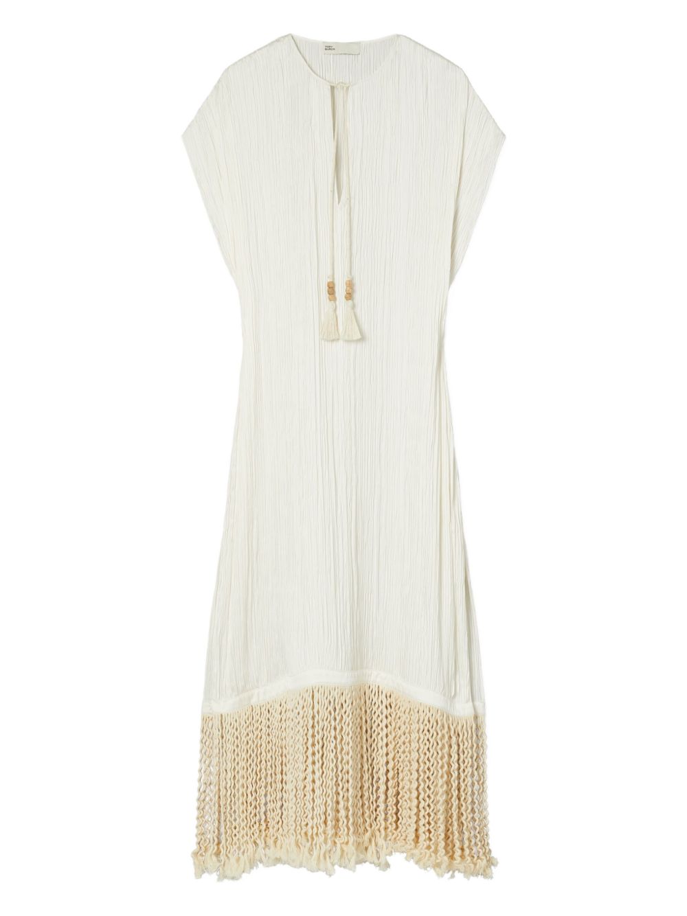 V-neck beach dress - White
