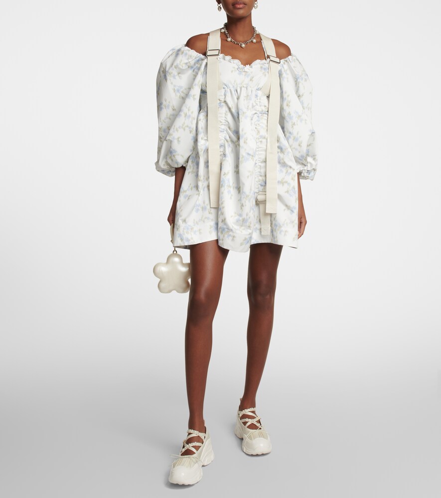 Puff-sleeve minidress
