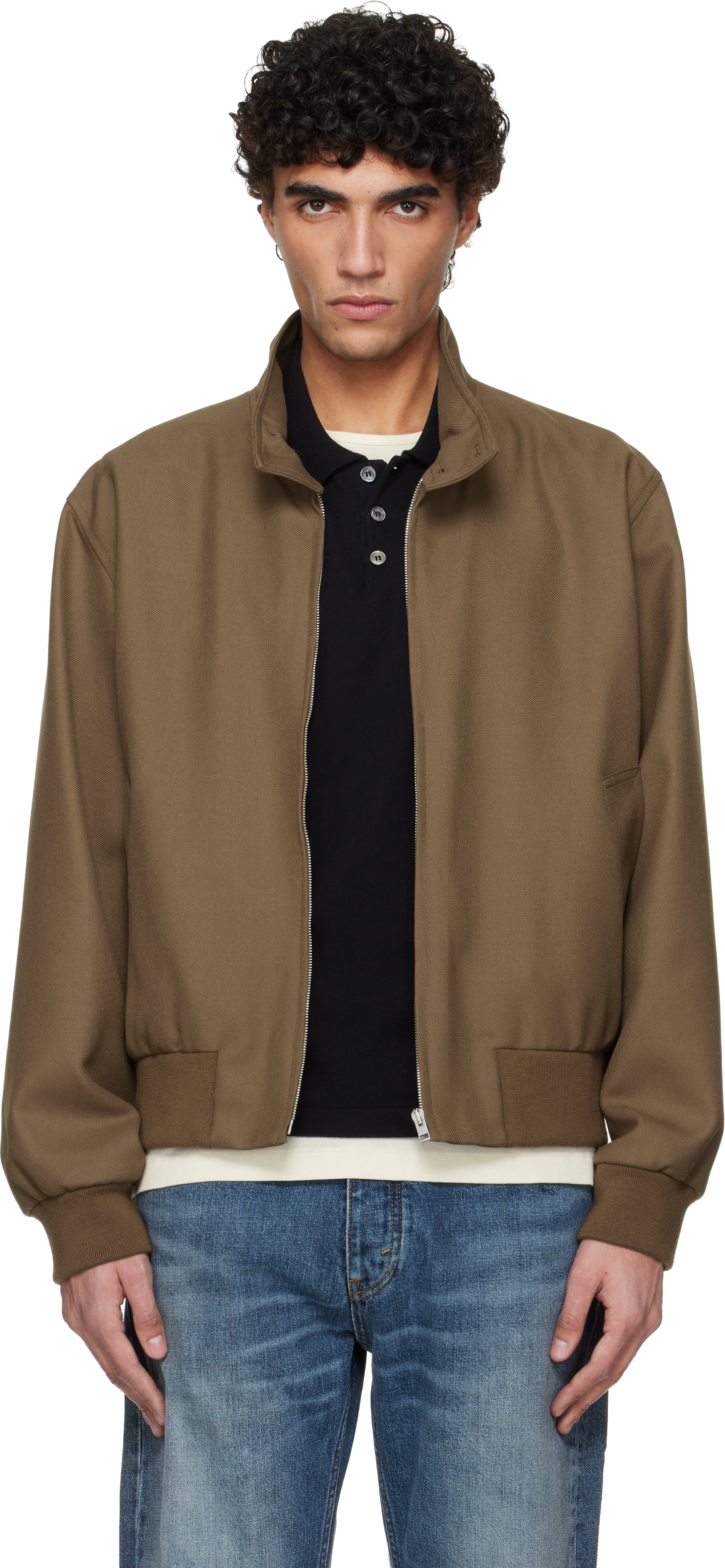 Khaki Zipped Jacket