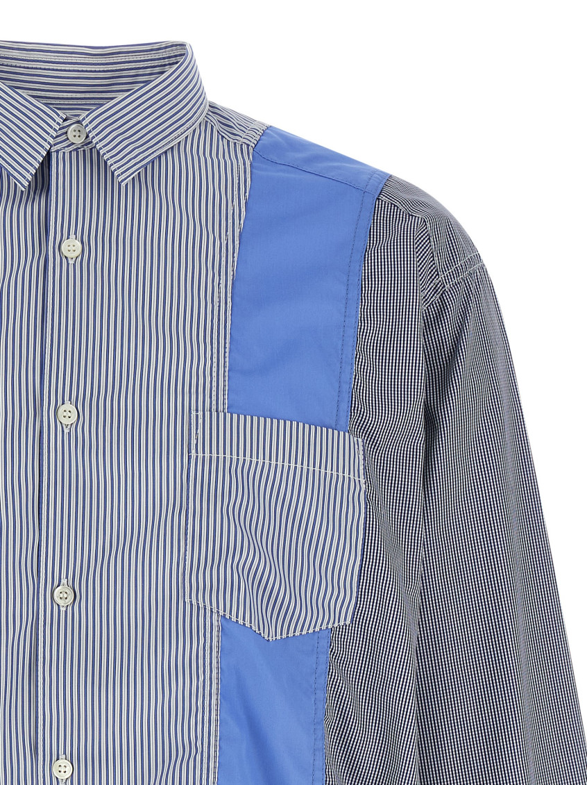 Blue Patchwork shirt